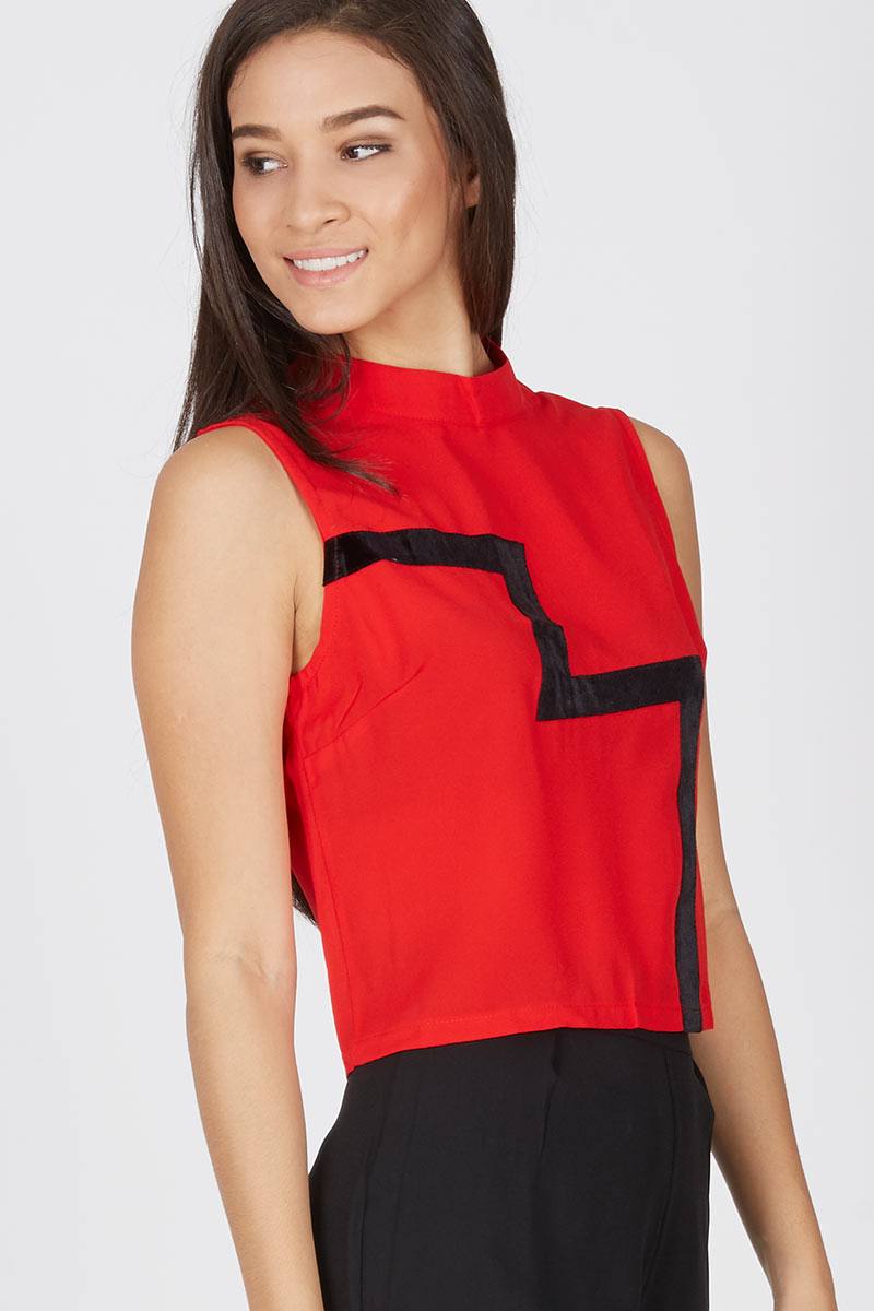 Francois Overa Top in Red