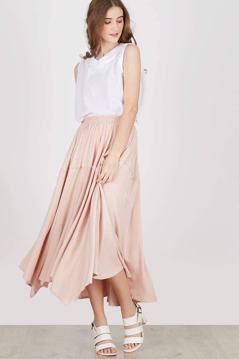 Maxi skirt pink 101071627