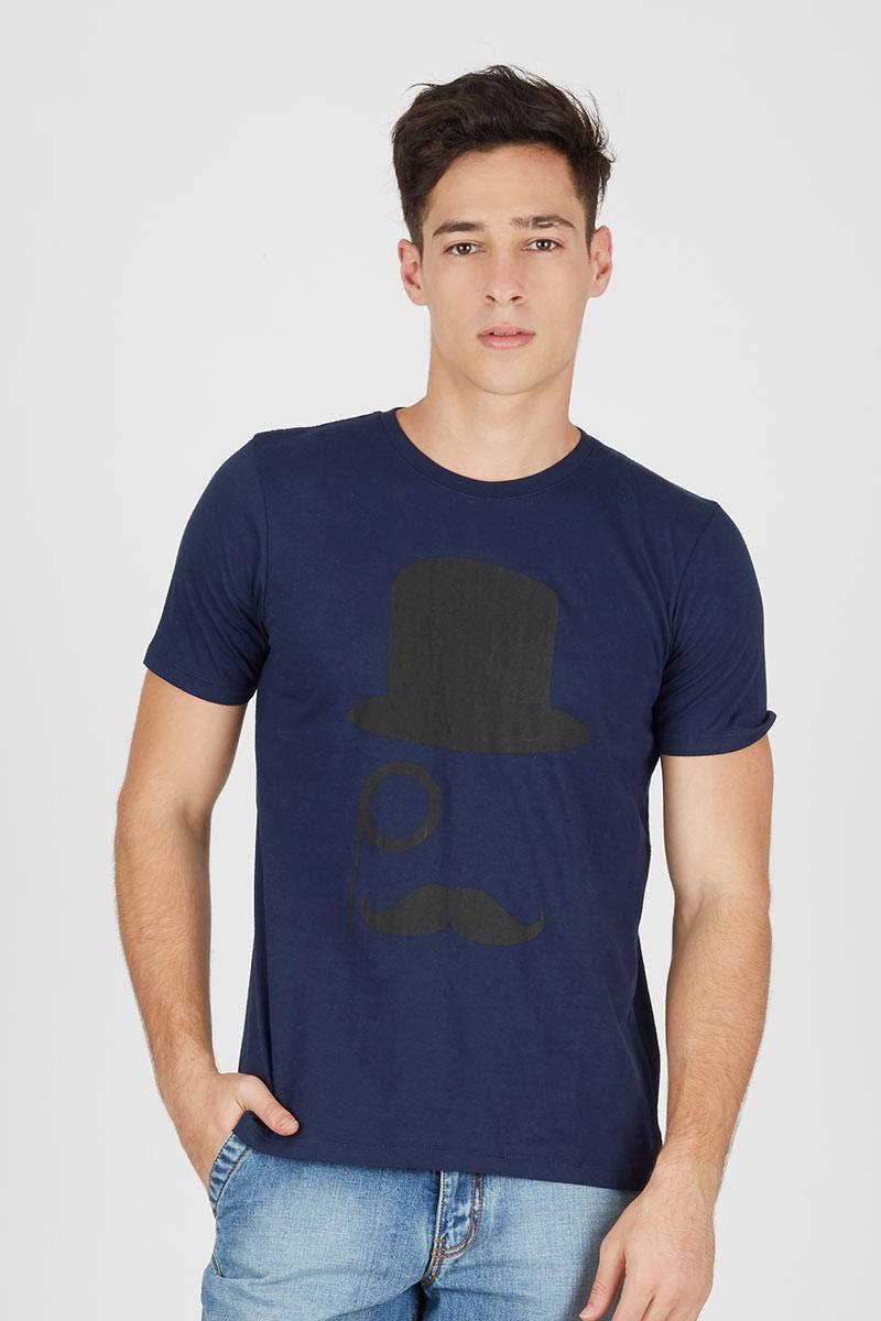Men Gentlement T-shirt In Navy
