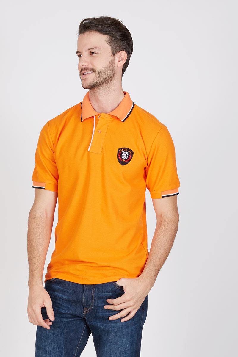 Men Genta Polo Shirt in Orange