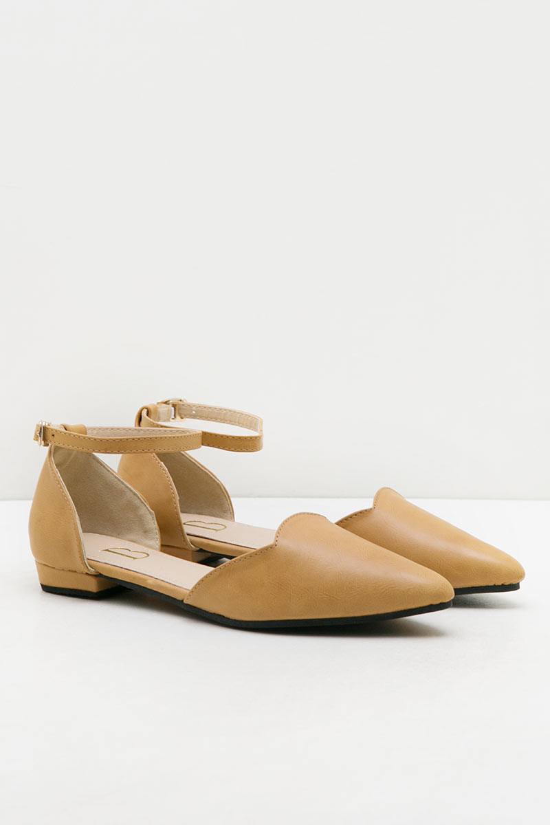 Sicily Pointy Flats BROWN