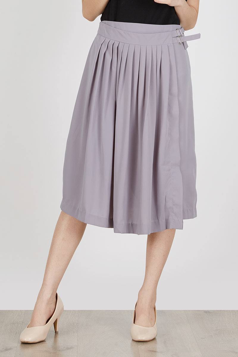 Cerleon Pleat Skirt in Grey