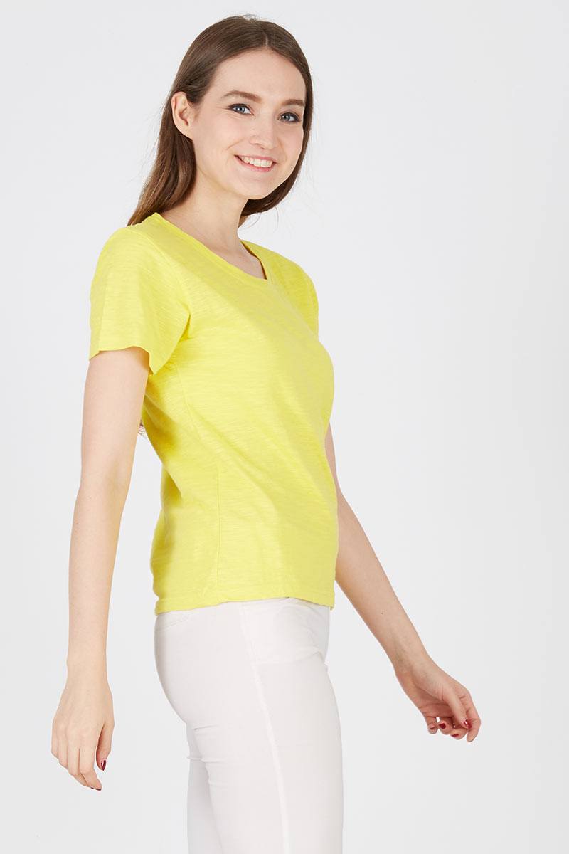Basic O Neck in Yellow
