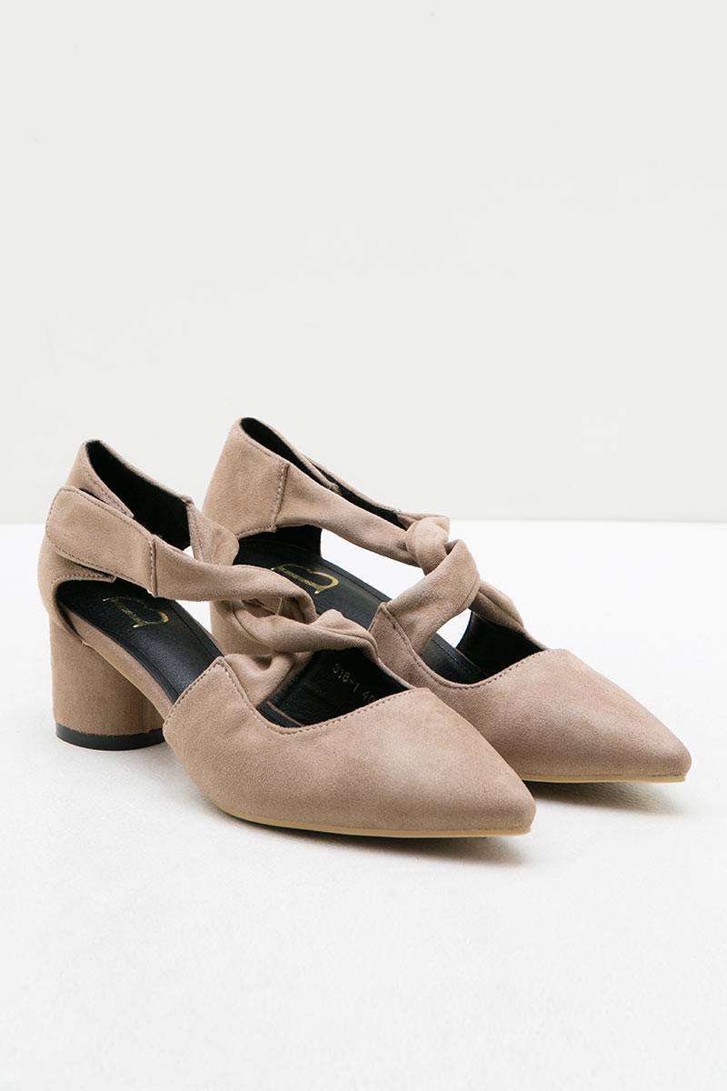 Cleo Block Heels BEIGE