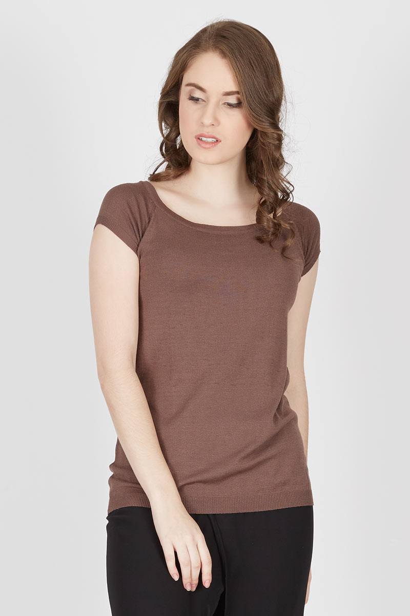 Simply Viscose Blouse In Cappuccino