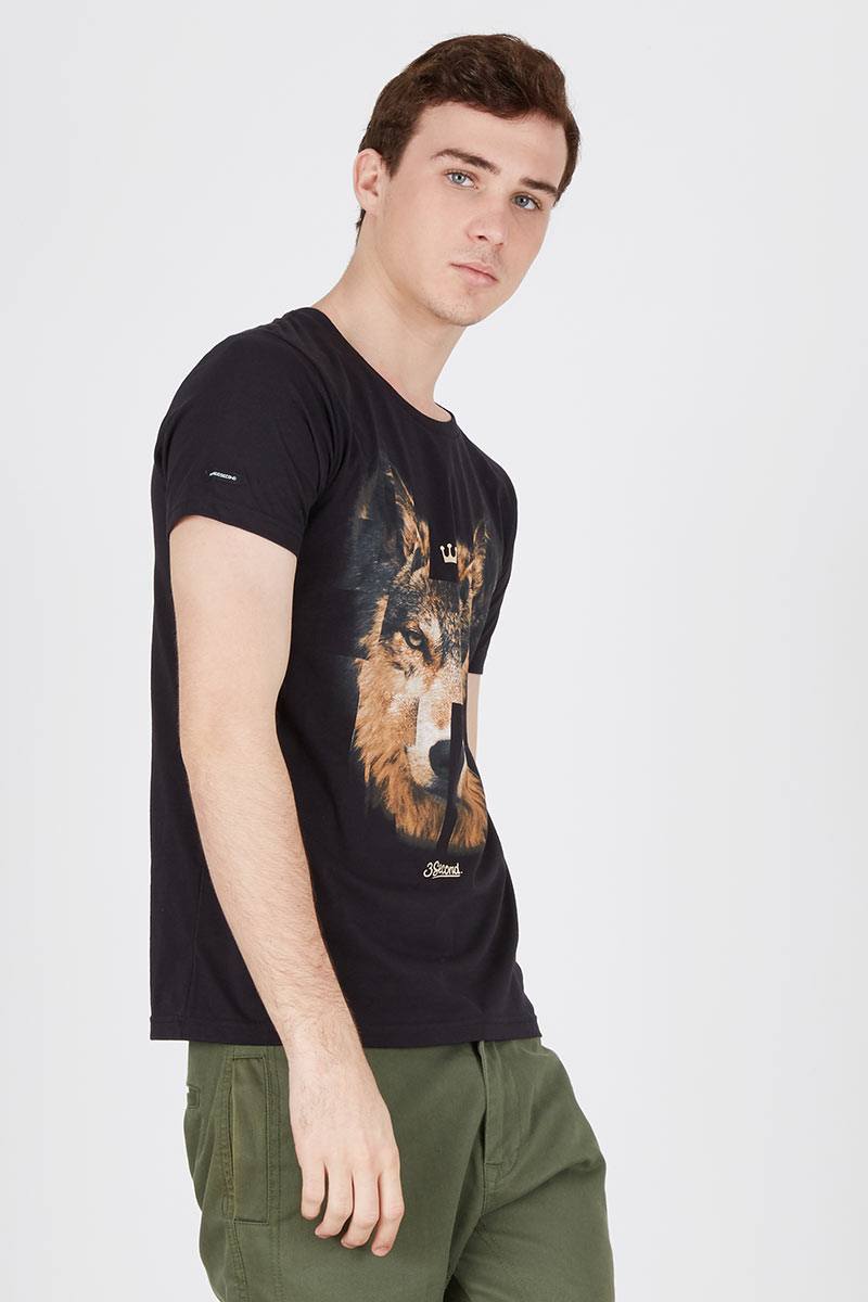 Wolves printed basic tee 145101612