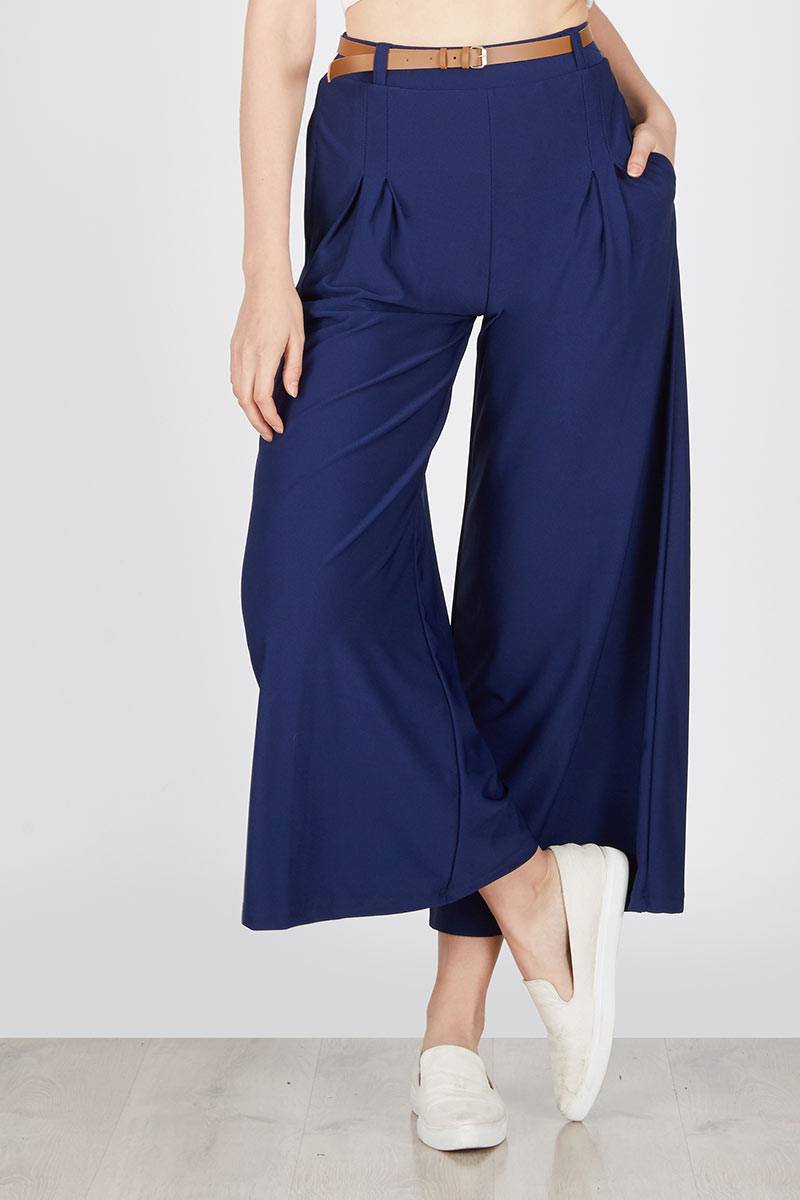 Jayne Wide Cullotes Pants Navy