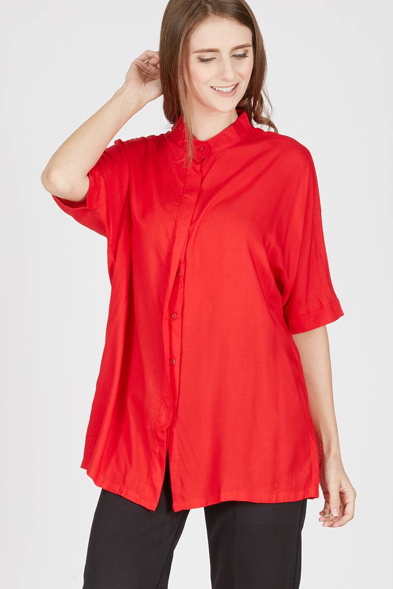 Alan Oversize Red Shirt