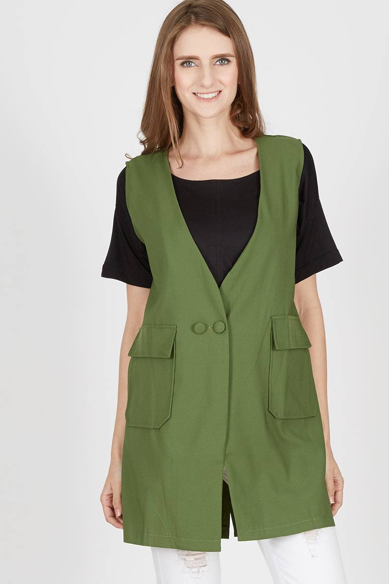 OUTERWEAR COTTON POLY IN GREEN