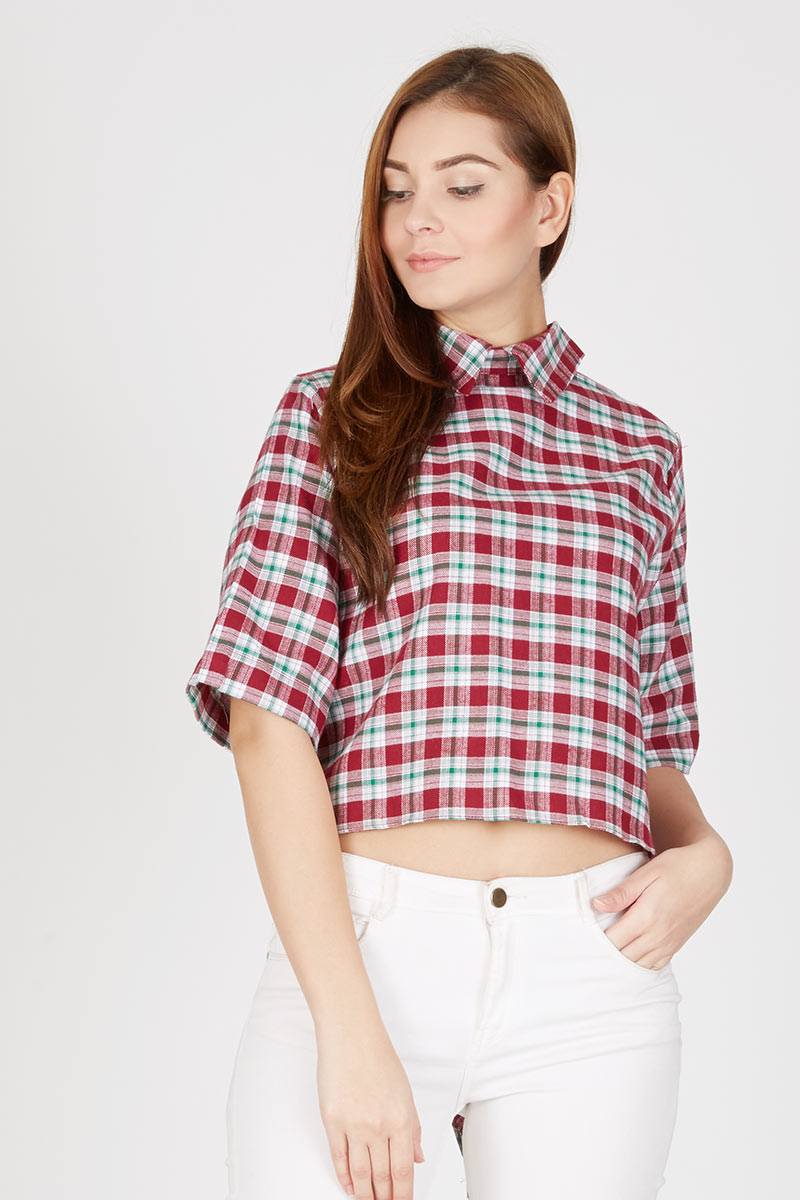 Plaid Sue Shirt in Red