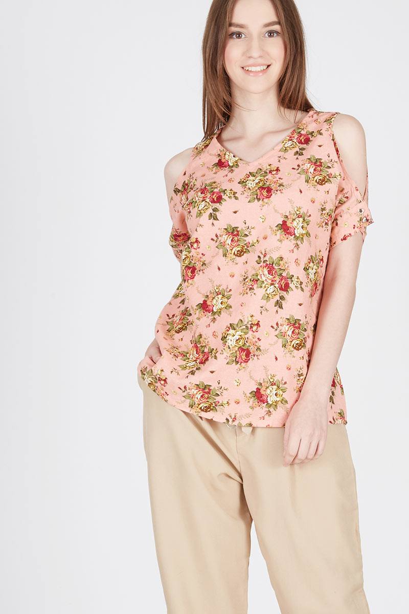 Chamflo Blouse in Pink