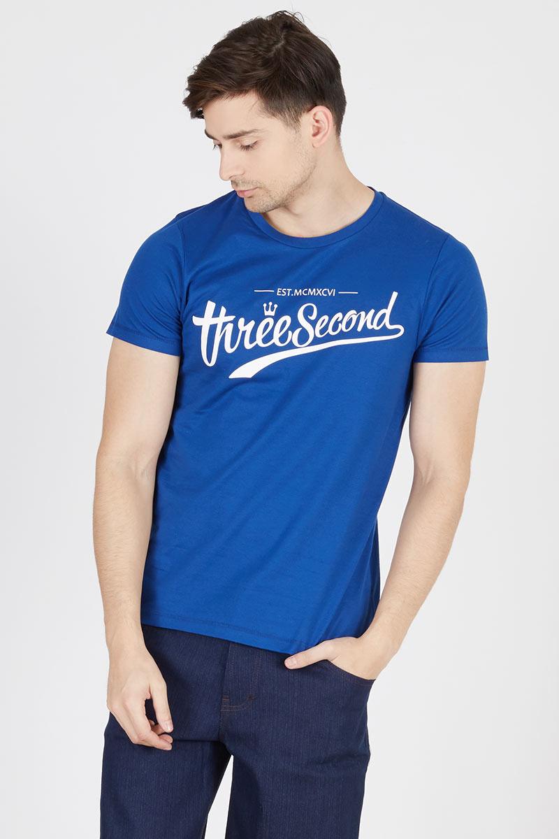 3second casual basic print tee 108121612