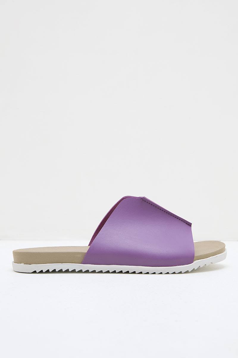 Women Leather 27330 Slip Ons Espadrilles Sandals Purple