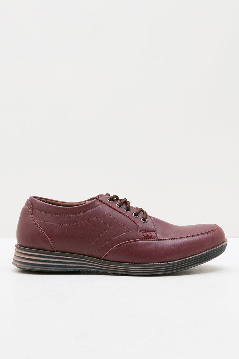 Men Casual 13276 leather Maroon