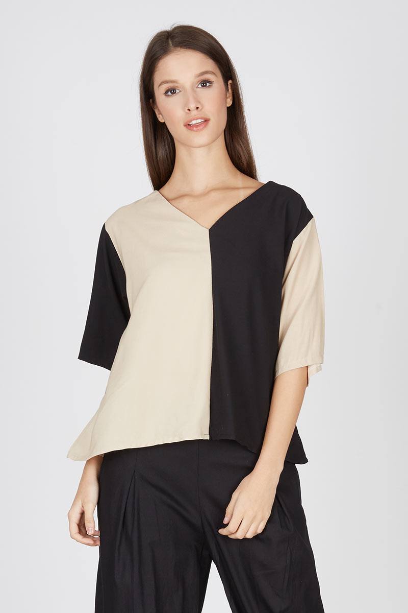 Camille Blouse Nude Black
