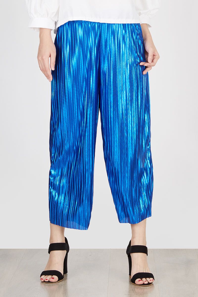 Pleated Culotte Blue