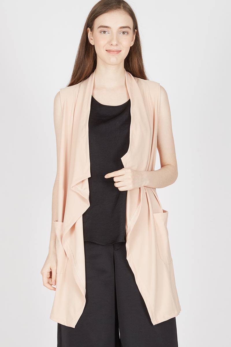 Outer Layer Poly Crepe in Cream