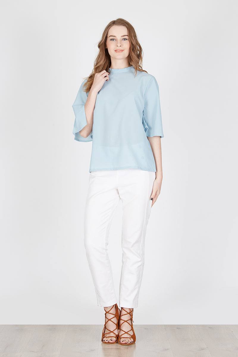 Tory Top in Soft Blue