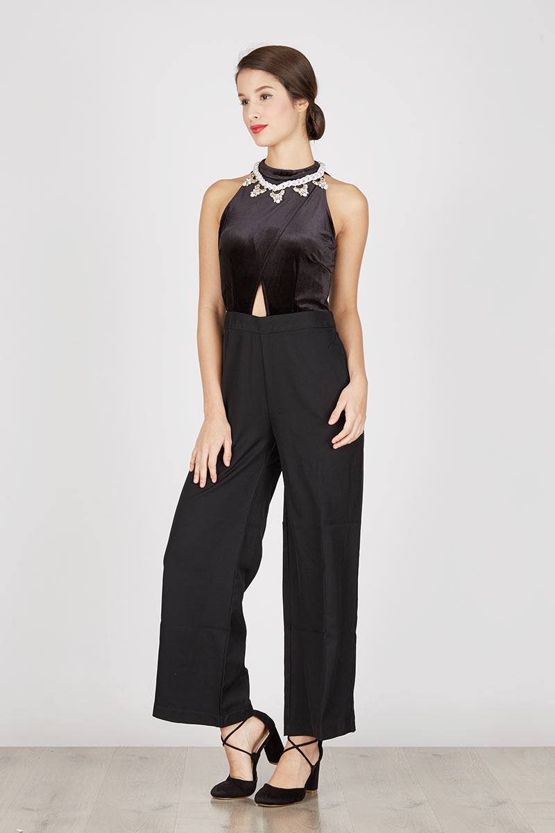 Lily Cut Out Jumpsuit In Black