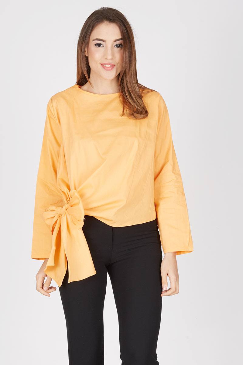Side Band Top in Orange