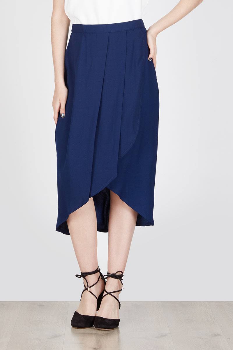 Gregoria Midi Skirt Navy