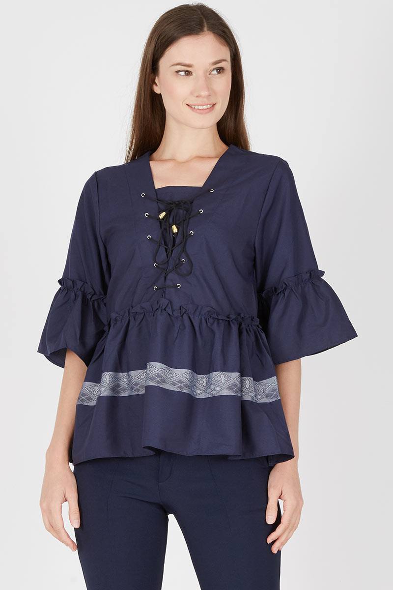 Costaine Blouse In Navy