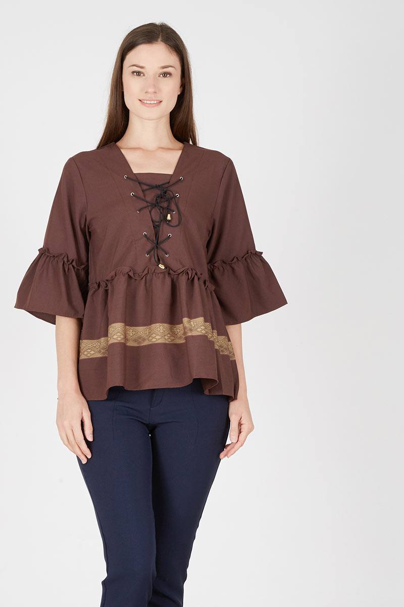 Costaine Blouse In Brown