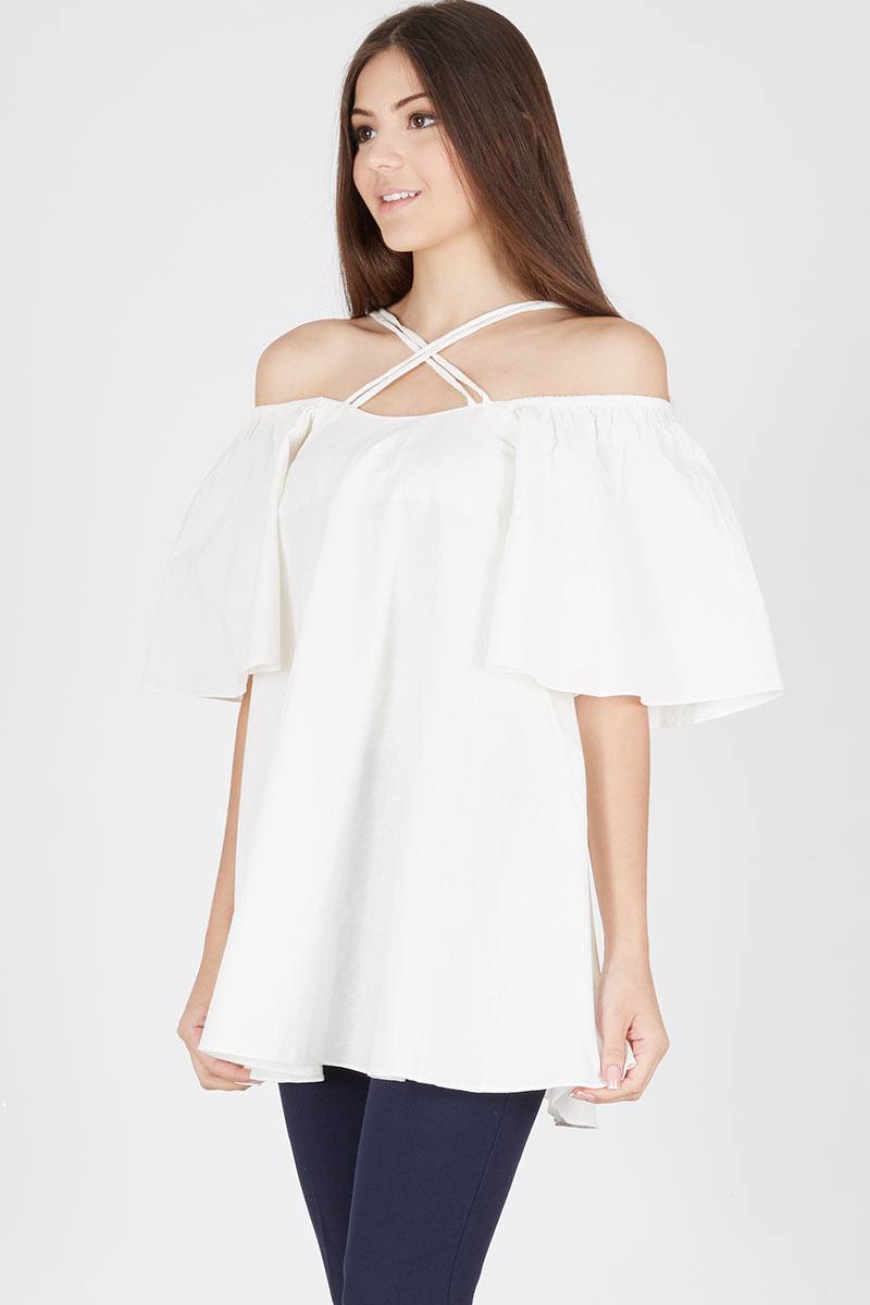 JULIA TIED TOP IN WHITE