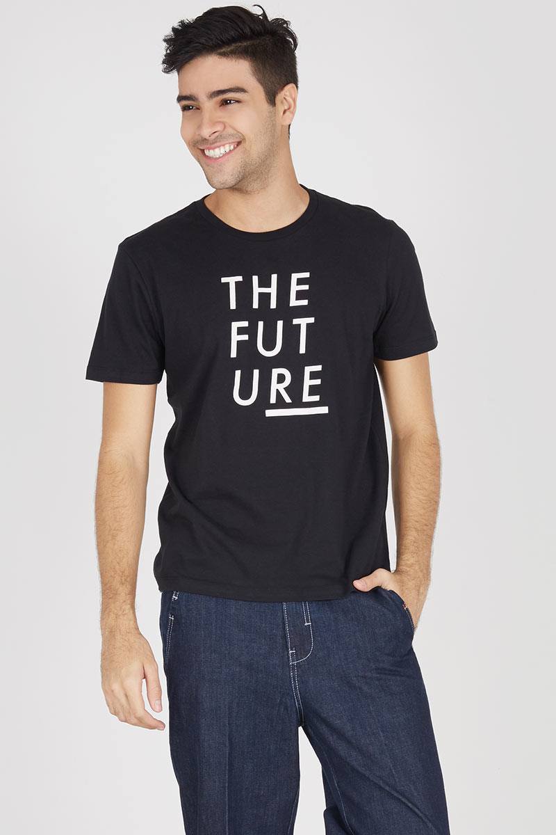 Men T-Shirt The Future Black