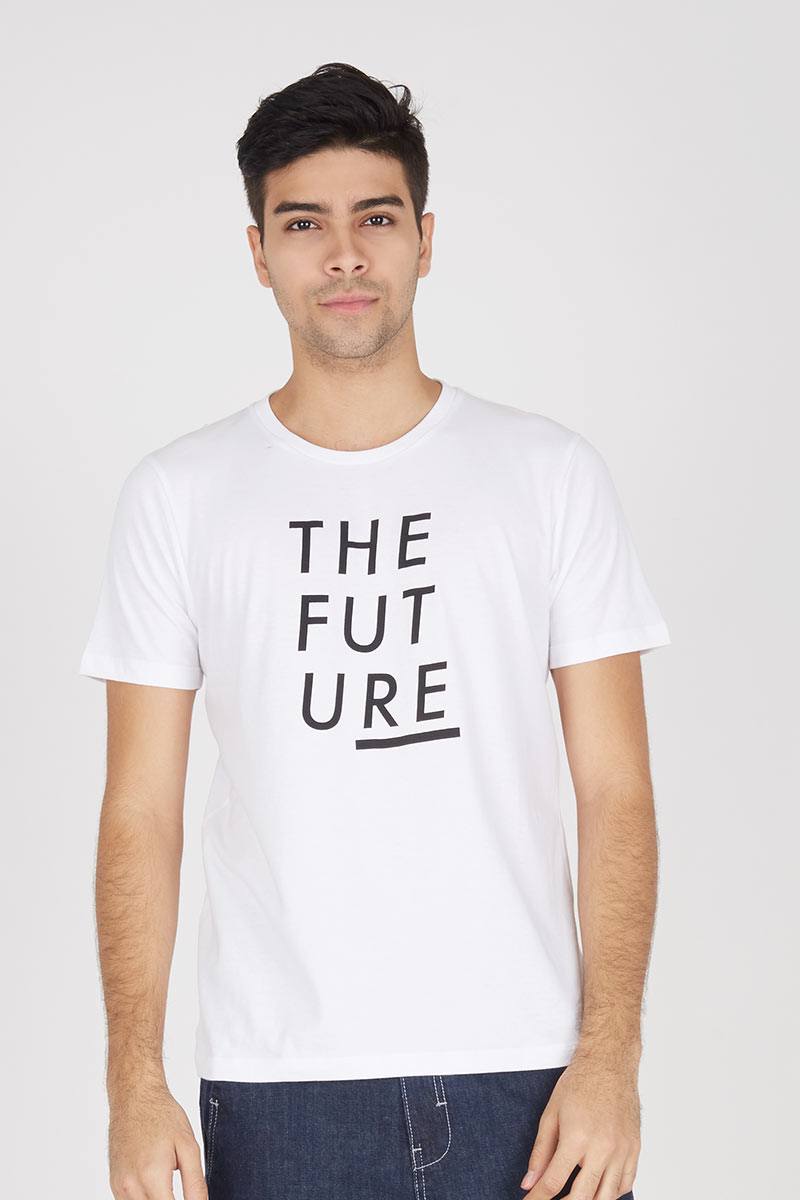 Men T-Shirt The Future White