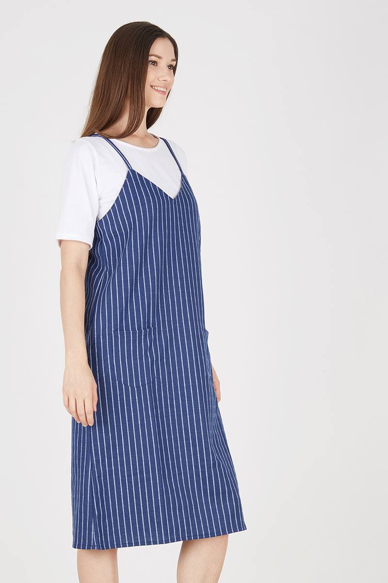 Nana Overall Dress Blue