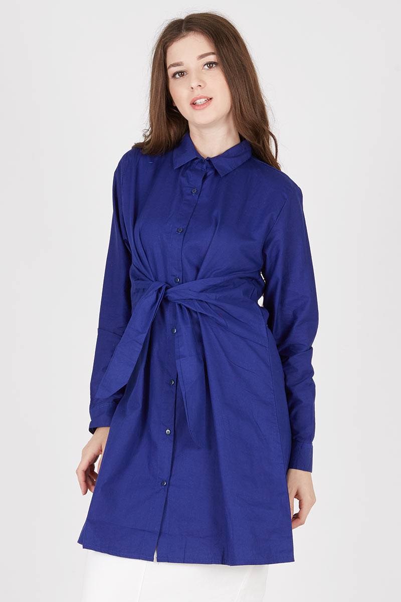 Niva Knot Shirt Navy