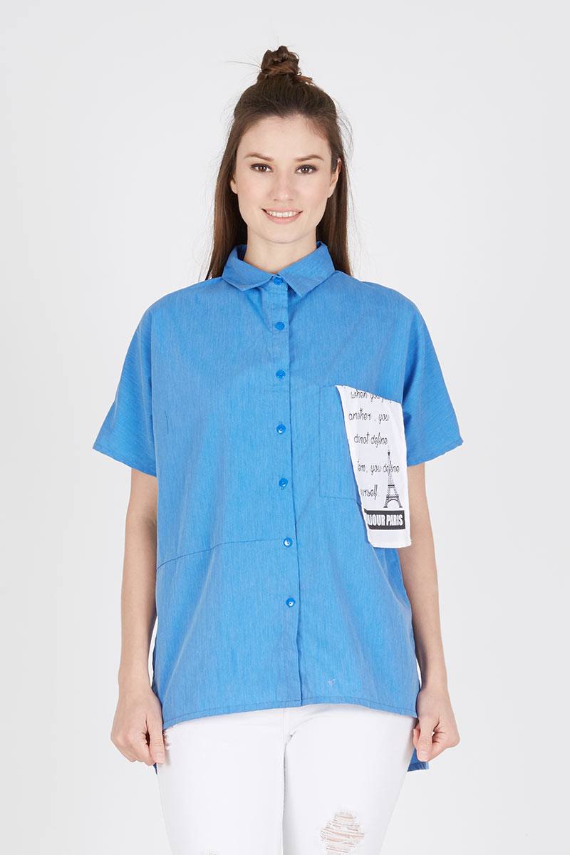 Paris Pocket Shirt in Blue