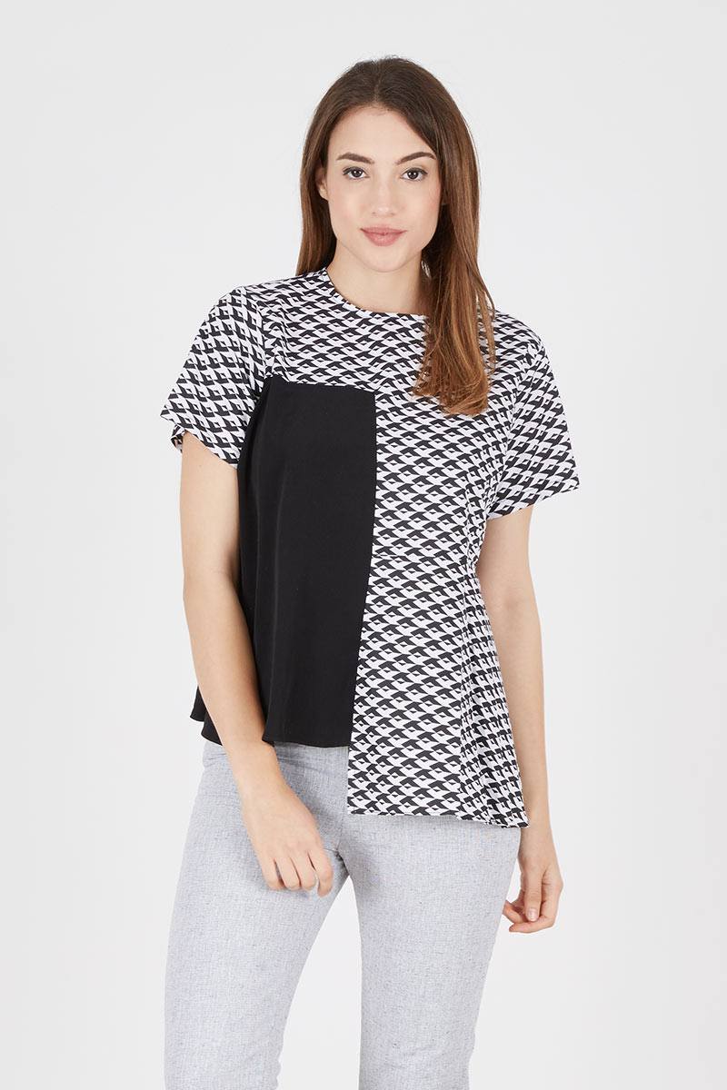SALLY TOP HOUNDSTOOTH