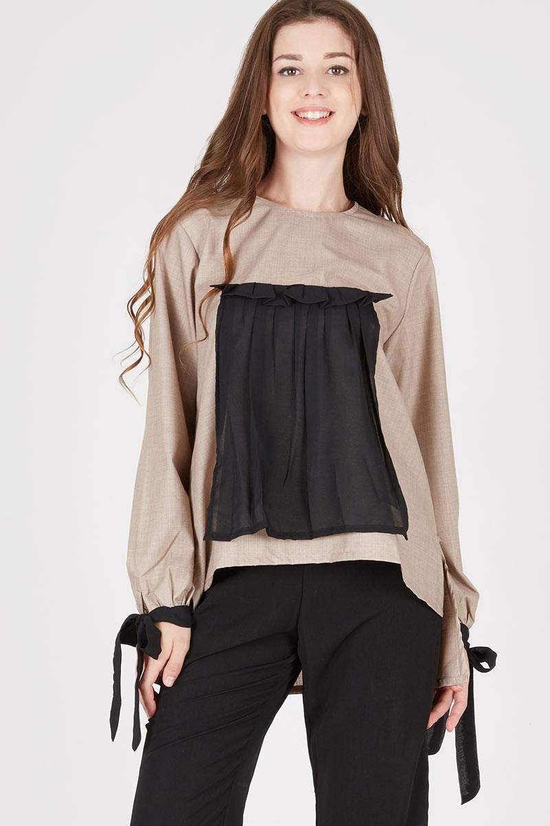FIORE TOP IN TAUPE