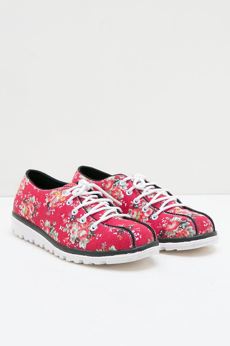 Women Canvas 43184 Casual Shoes Red