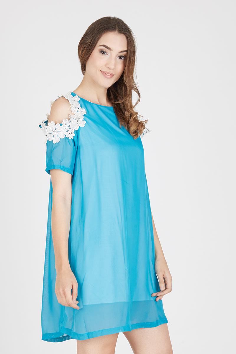 Aqua Lace Dress