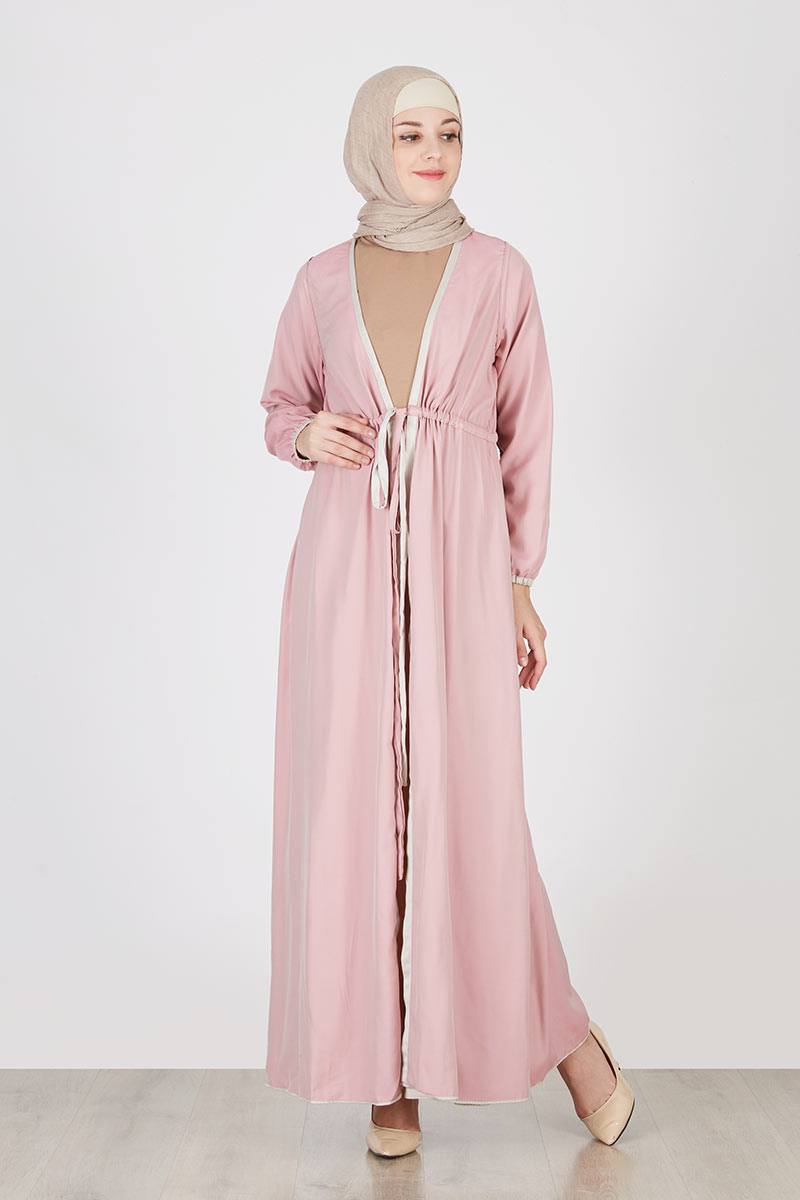 Inayah Reversible Abaya Outer Pink - Mocca