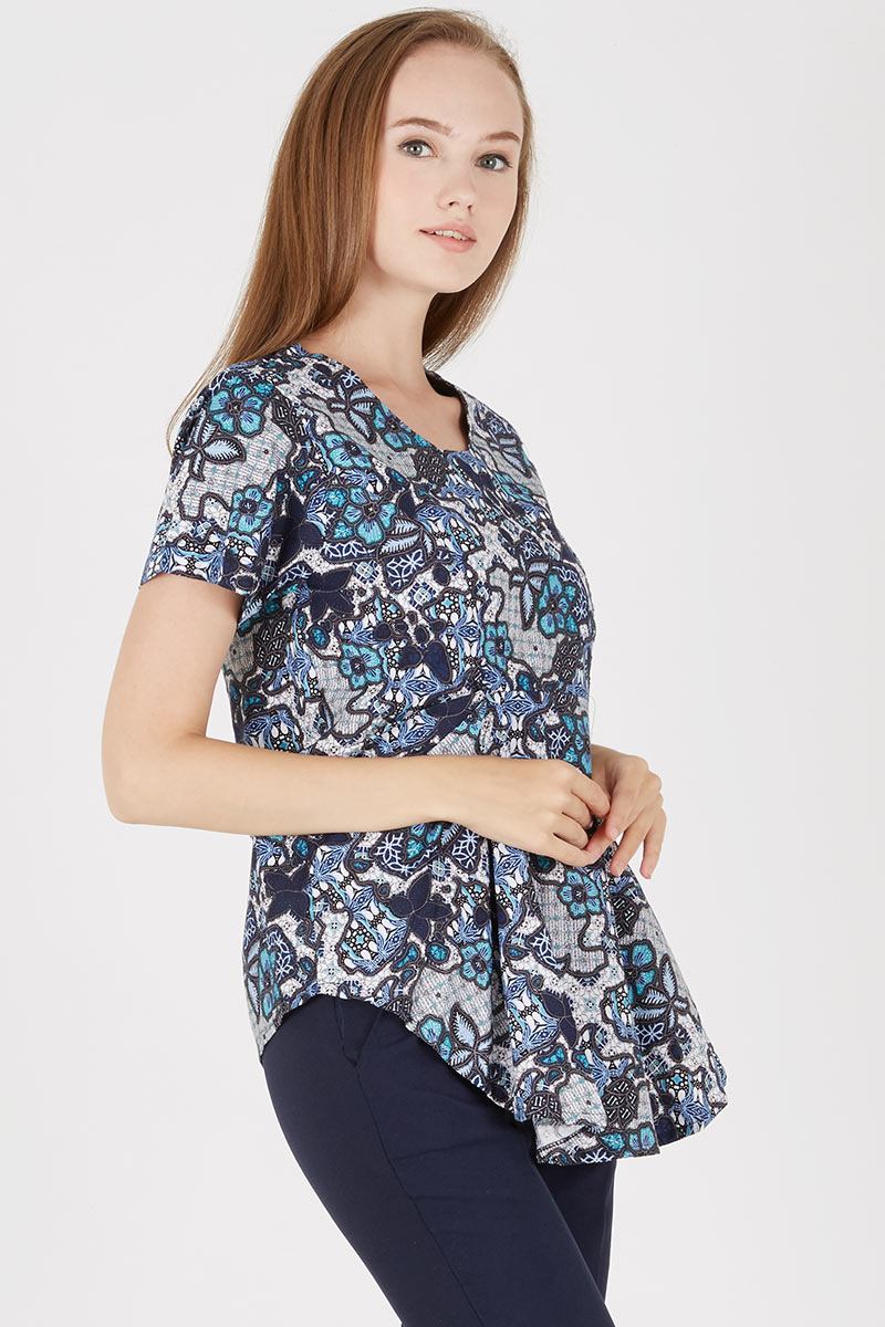 Peplum Batik Blue