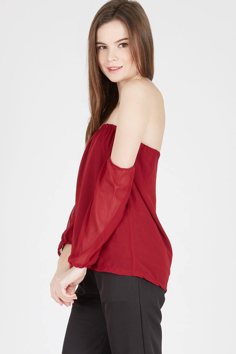 MIA OFF SHOULDER IN RED