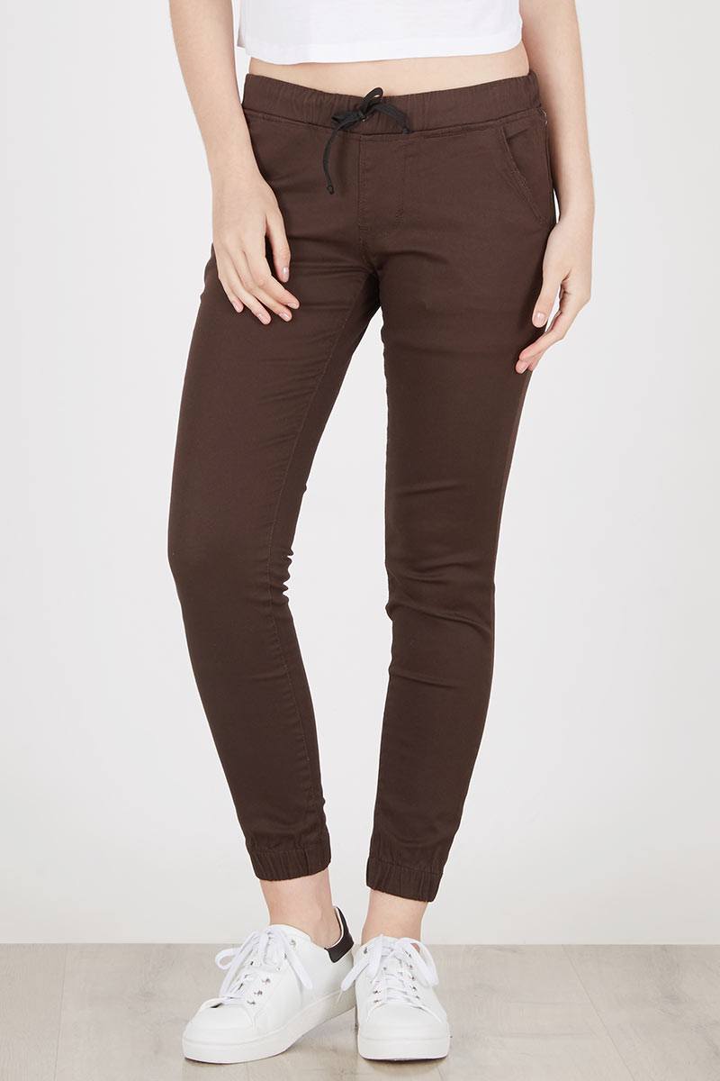 Dline Long Jogger Twill in Brown