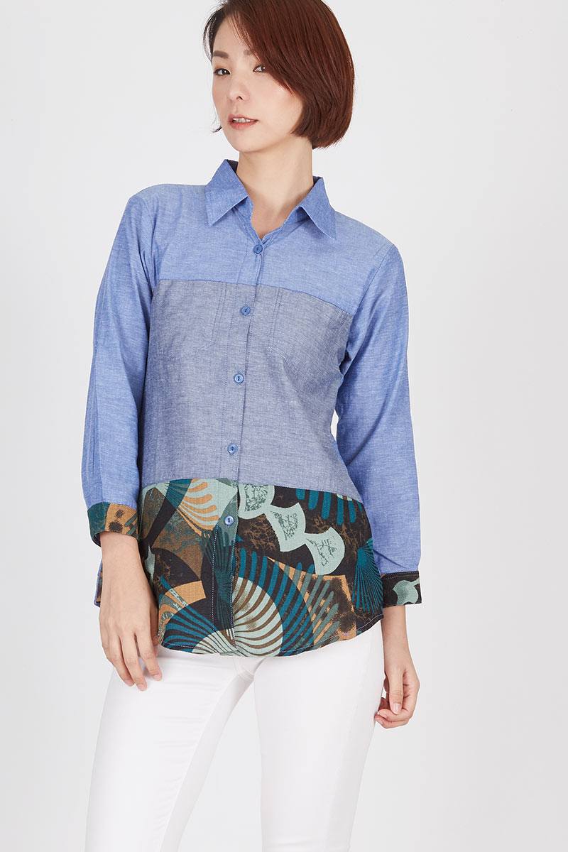 Marva Blouse in Blue