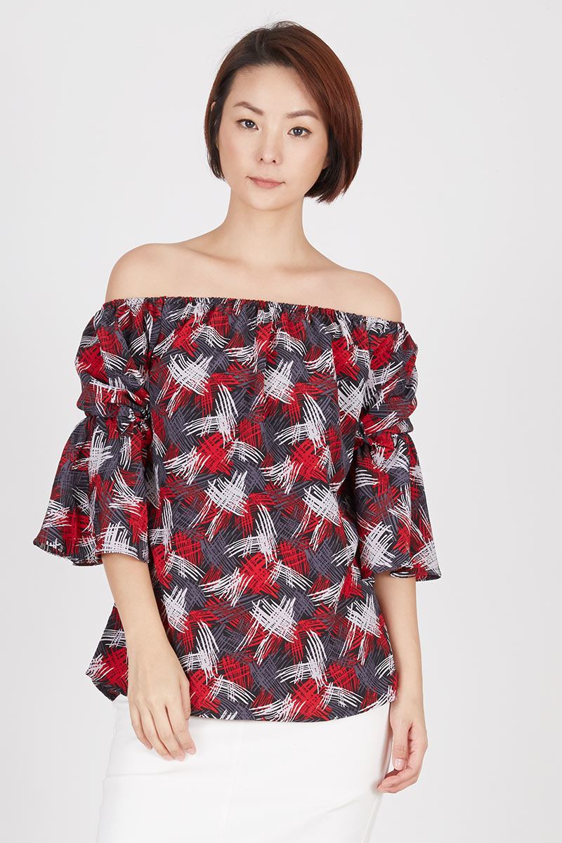 Adria Blouse in Red