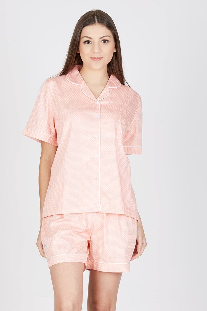 Sherly Pajamas Polkadot Peach 05