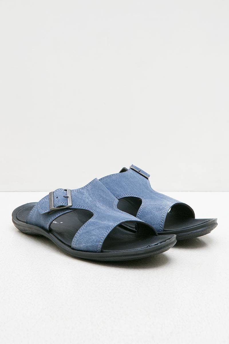Men Sandals 17199 Leather Blue