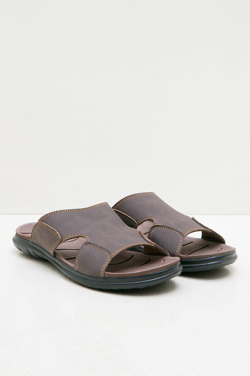 Men Sandals 17201 Leather Brown