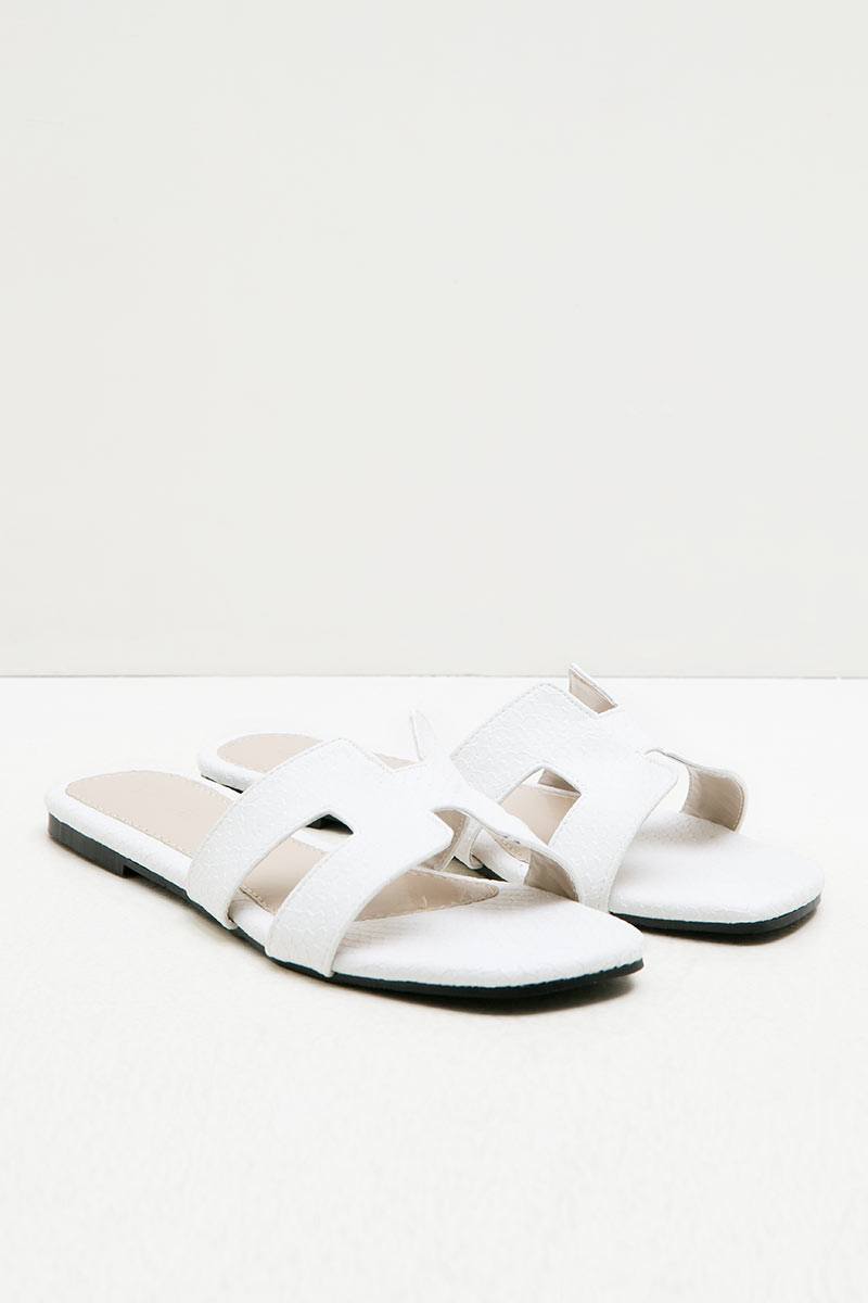 Heirloom Sandals White Croco