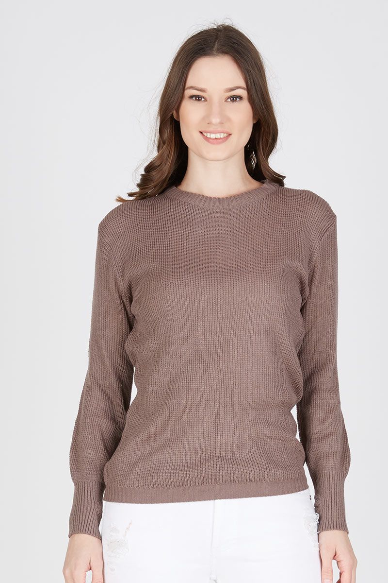Holle Knit Top in Choco