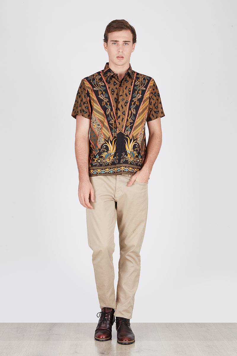 Men Batik Waskito Cotton HB LE 1367 - Hitam