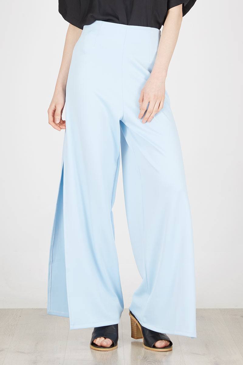 Open Slit Long Cullote 0457 in Blue